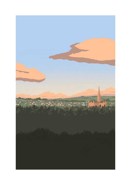 'A view from Harnham Hill' print